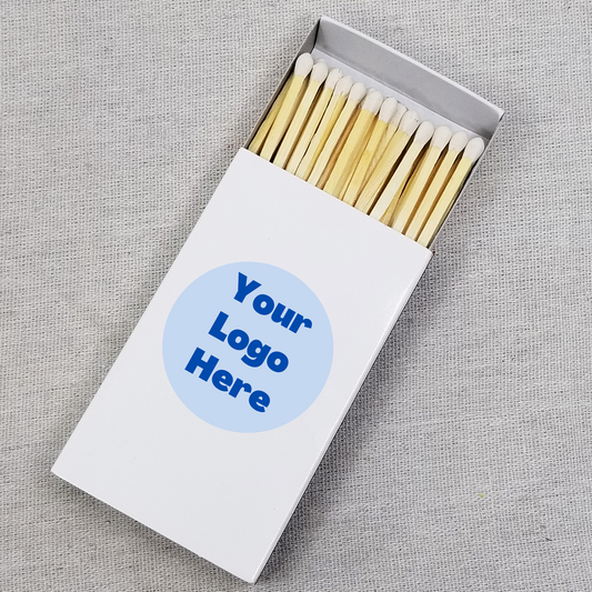 Customizable 4" Matchsticks and Matchboxes | 1,000 Boxes | 10 Tip Colors | Add Your Logo or Personal Design | Backorder 90-120 Days